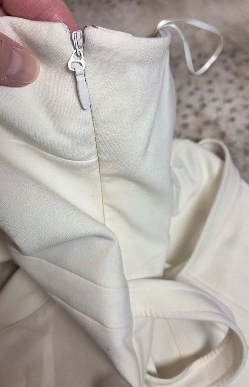 NWT LIKELY Cream Ivory Strapless Wide Leg Jumpsuit Belted Size - Picture 6 of 12